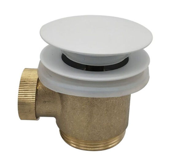 Caral clickwaste afvoerplug vrijstaand bad 1 1/2" glans wit 216012