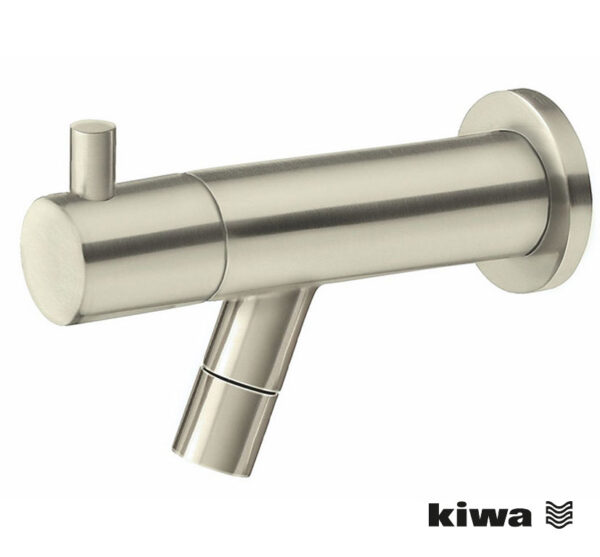 Amador fonteinkraan met muurbevestiging Kiwa 1/2'' geborsteld staal PVD 223723