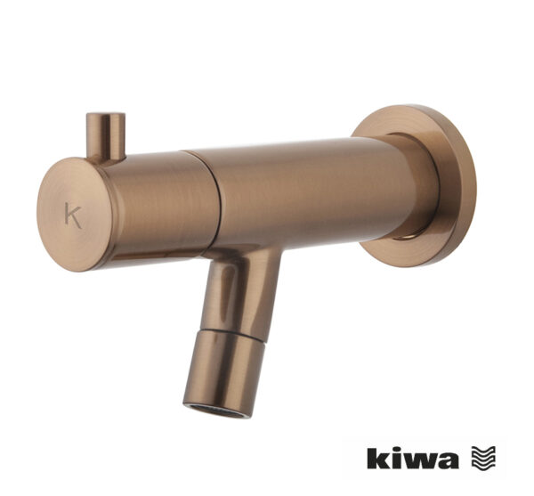 Amador fonteinkraan met muurbevestiging Kiwa 1/2'' geborsteld brons koper PVD 226702