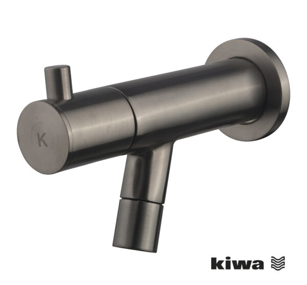 Amador fonteinkraan met muurbevestiging Kiwa 1/2'' gunmetal PVD 227713