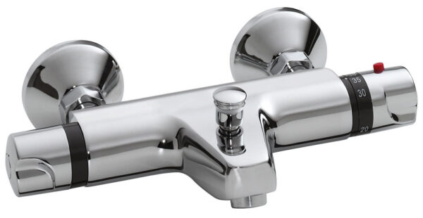 Universele thermostatische badmengkraan chroom 233606