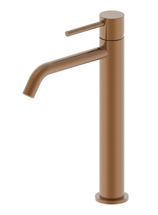 Style XL wastafelkraan hoog geborsteld brons koper PVD 291626