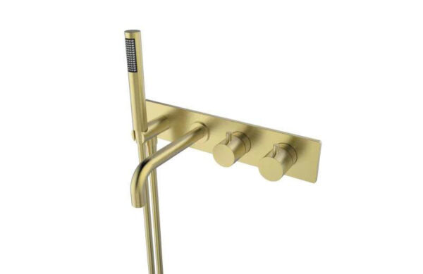Style badthermostaat muur inbouw geborsteld messing PVD 291652