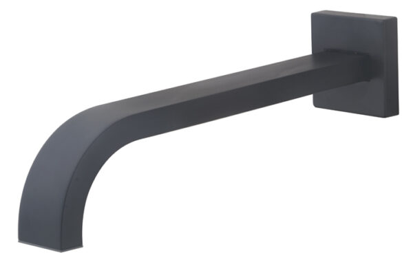 Rombo baduitloop vierkant 25 cm 1/2'' mat zwart 292015