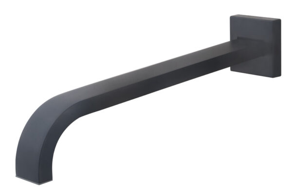 Rombo baduitloop vierkant 30 cm 1/2'' mat zwart 292016