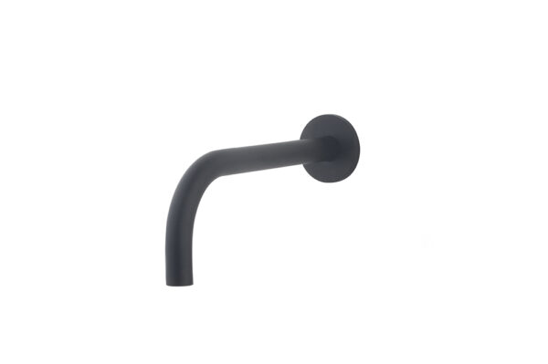 Slim 18mm uitloop rond 20cm 1/2" mat zwart 292030