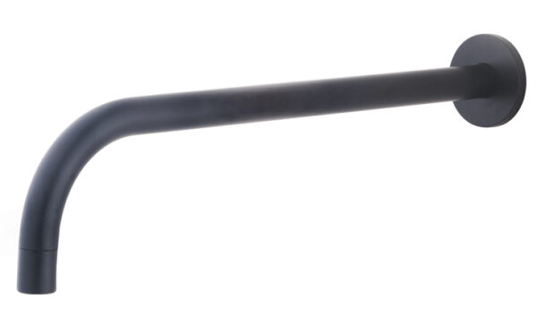 Slim 18mm uitloop rond 30cm 1/2'' mat zwart 292032