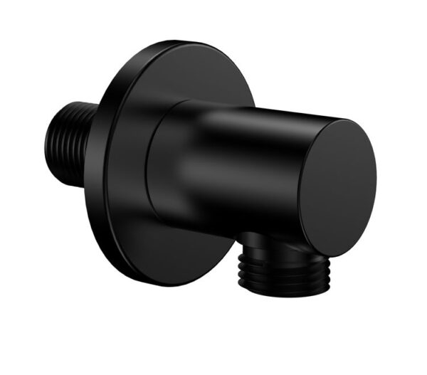 UniMatch wandaansluitbocht rond 1/2" mat zwart 292801
