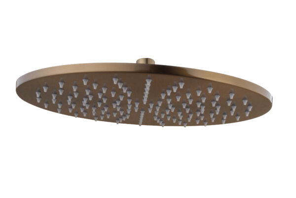 UniMatch hoofddouche rond 25 x 0,8 cm geborsteld brons koper PVD 292813