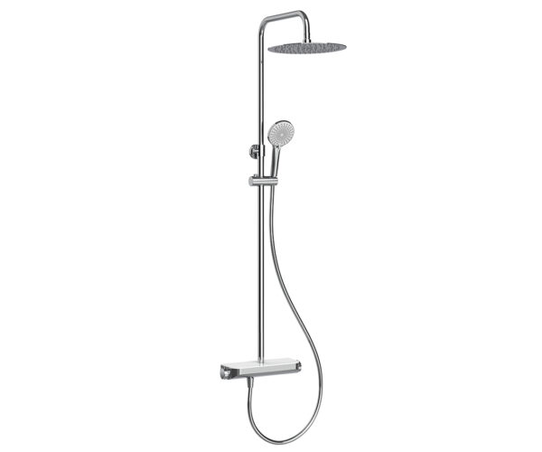 Tondell thermostatische regendoucheset opbouw met planchet chroom 292951
