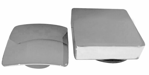 Set knop/plug badoverloopcomb. +vulfunctie vierkant chroom 292976