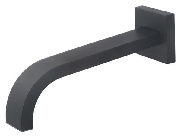 Rombo baduitloop vierkant 22 cm 1/2'' mat zwart 292985