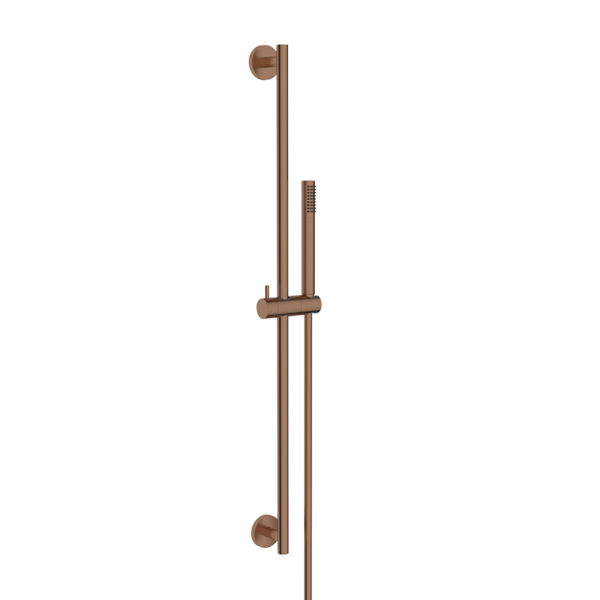 UniMatch glijstangset compleet met staafhanddouche 1 stand geborsteld brons koper 293897