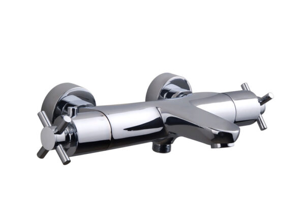 Cross thermostatische badmengkraan chroom 293938