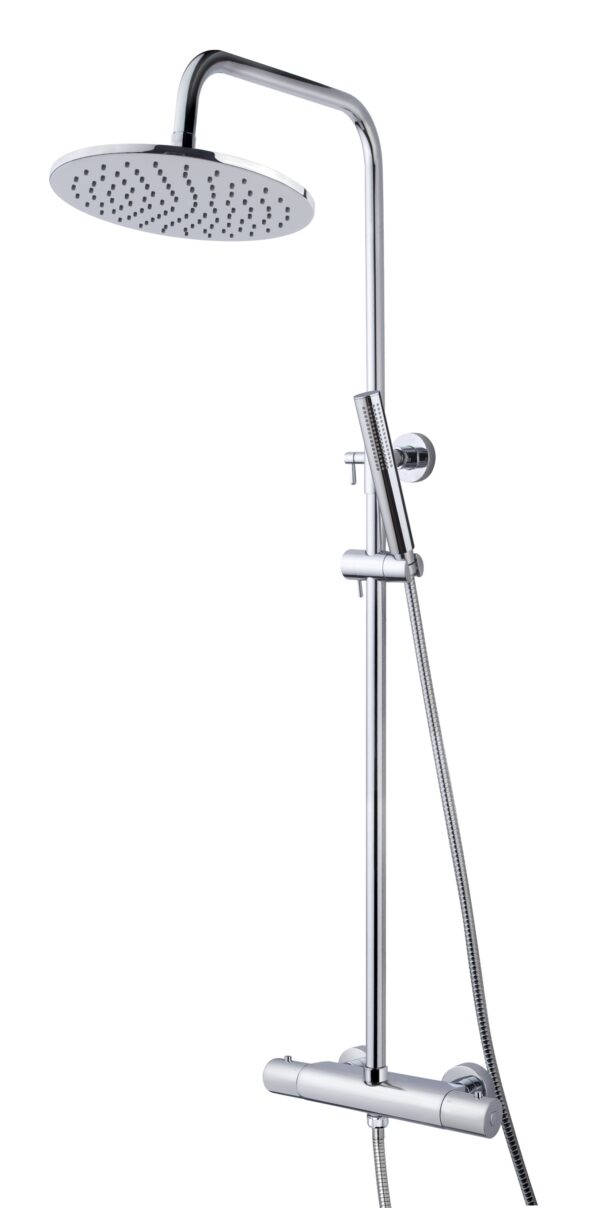 Caral thermostatische regendoucheset opbouw chroom 293956