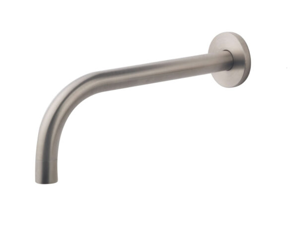 Slim 18mm uitloop rond 20cm 1/2" geborsteld staal PVD 294035