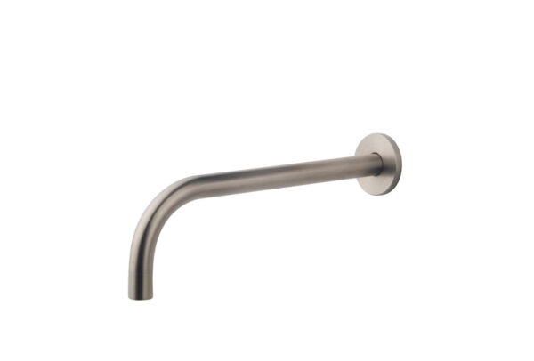 Slim 18mm uitloop rond 25cm 1/2" geborsteld staal PVD 294036
