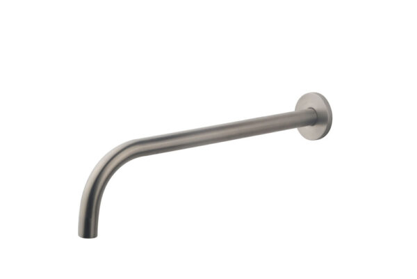 Slim 18mm uitloop rond 30cm 1/2" geborsteld staal PVD 294037
