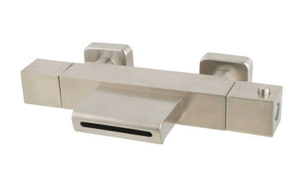Rombo thermostatische badmengkraan waterval geborsteld staal PVD 294141