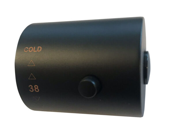 Caral thermostaatknop voor thermostatische regendoucheset opbouw mat zwart 296055
