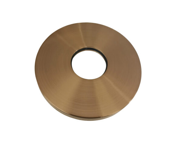 Slim rozet uitloop eenhendel wastafelkraan 50 mm geborsteld brons koper PVD 297107