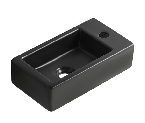 Rhea M fontein rechts 40 x 22 x 11 cm keramiek mat zwart 321494