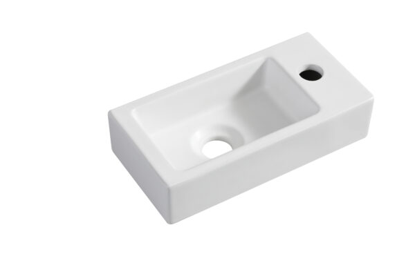 Rhea S mini fontein rechts 36,5 x 18 x 9 cm keramiek mat wit 321497