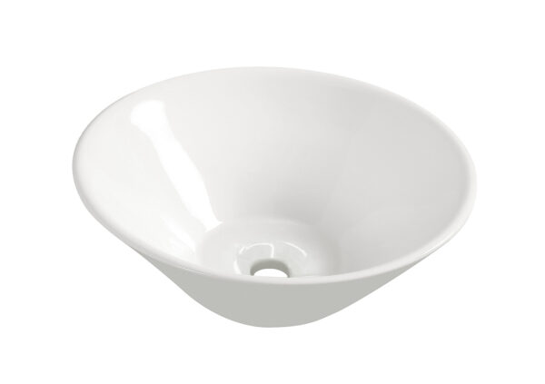 Circle waskom rond 42 x 15 cm keramiek glans wit 323404