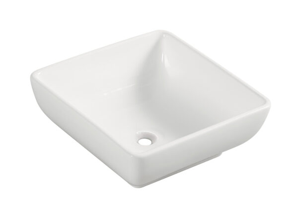 Piazza waskom vierkant 40 x 40 x 15 cm keramiek glans wit 323406