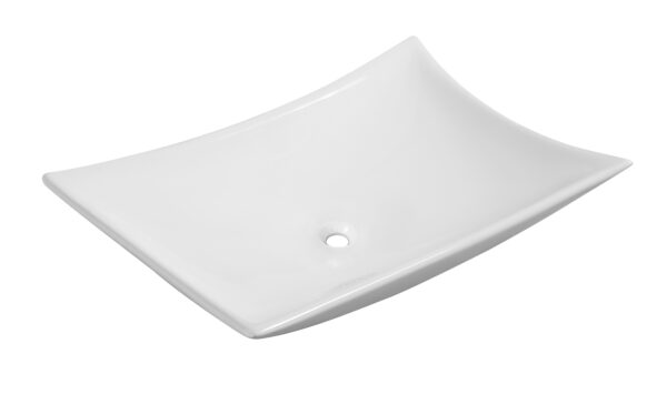 Scala waskom rechthoekig 56 x 37 x 10,5 cm keramiek glans wit 323409