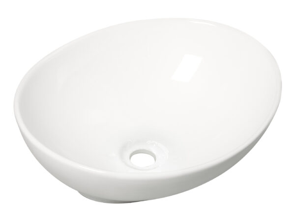 Barco waskom ovaal 40 x 33 x 14,5 cm keramiek glans wit 323411
