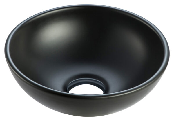 Kimo waskom rond 28 x 10 cm keramiek mat zwart 323414