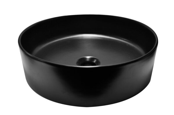 Link waskom rond 40 x 12 cm keramiek mat zwart 323423