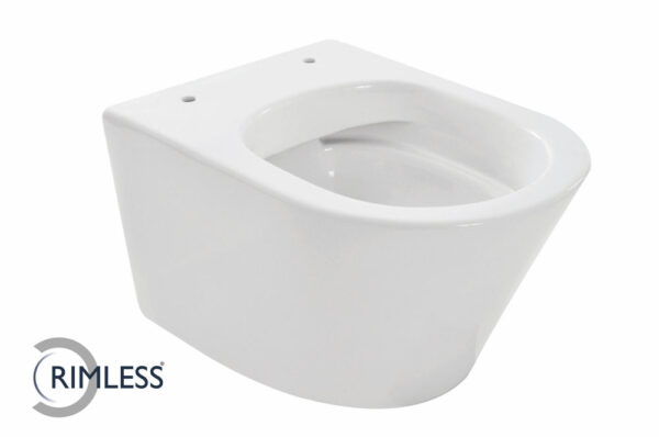 Vesta junior wandcloset rimless verkort glans wit 323433