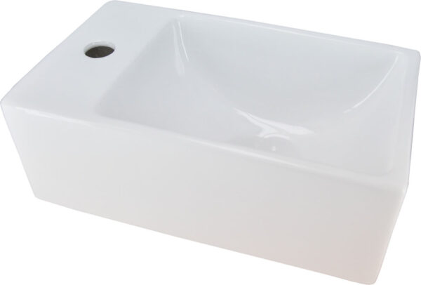 Rhea XXS fontein links 30,5 x 18 x 11 cm keramiek glans wit 323498