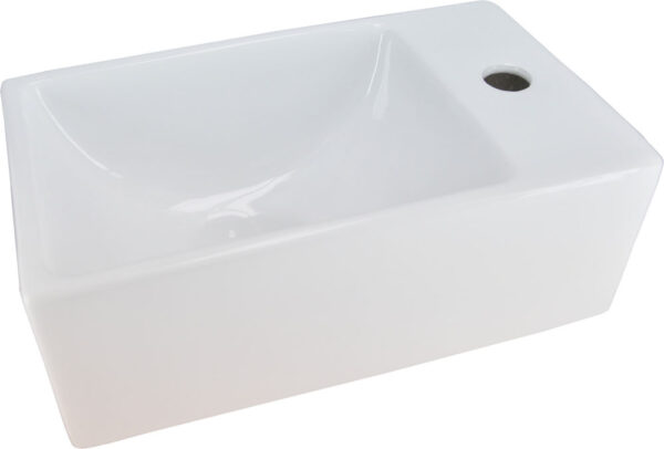 Rhea XXS fontein rechts 30,5 x 18 x 11 cm keramiek glans wit 323499