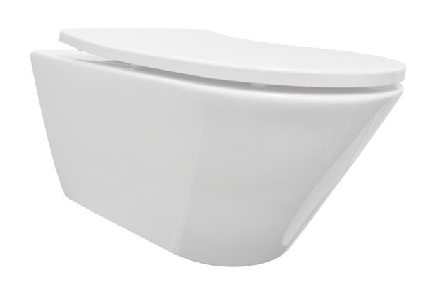 Stereo wandcloset rimless met Shade slim toiletzitting softclose en quick release glans wit 323574