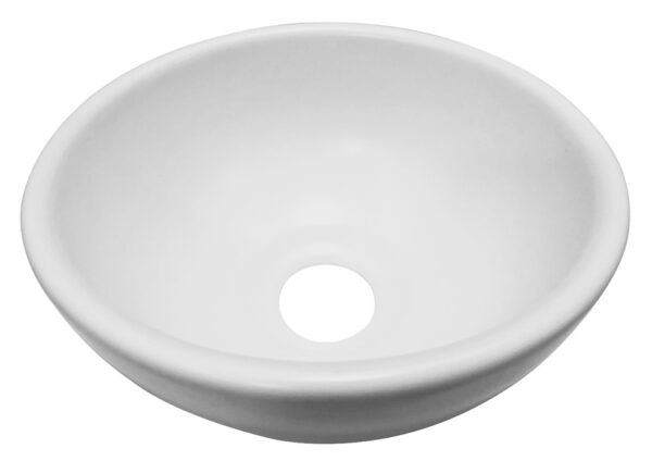 Consilio waskom rond 20 x 9 cm keramiek mat wit 323577
