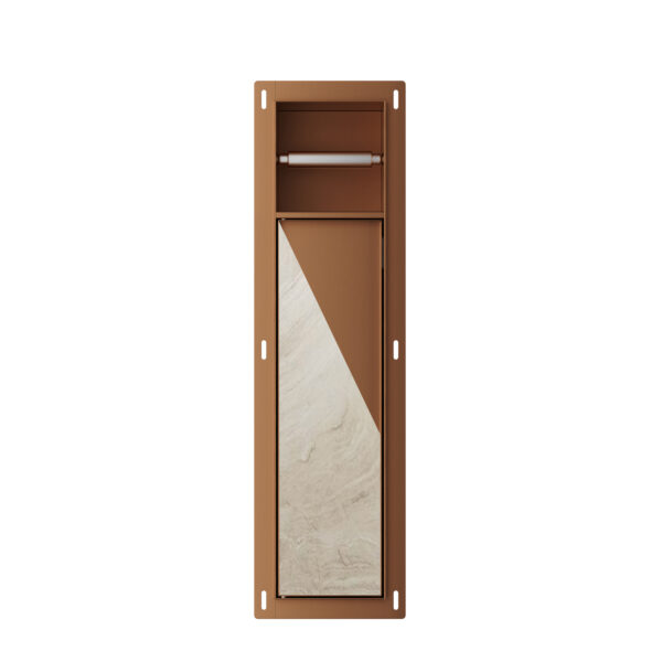 Rocko toiletrol- en borstelhouder inbouw betegelbaar geborsteld brons koper PVD 332135