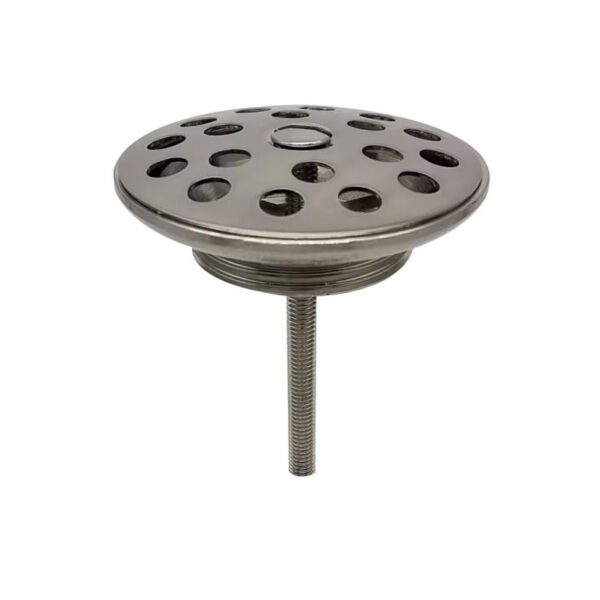 Korv open afvoerplug rooster 5/4" geborsteld staal 333504