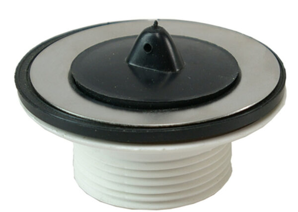 losse kunststof plug+kett. 5/4''x60mm wit 333514