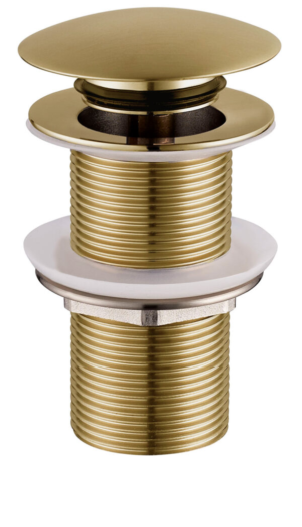 UniMatch clickwaste afvoerplug verlengd 5/4" geborsteld messing PVD 334475