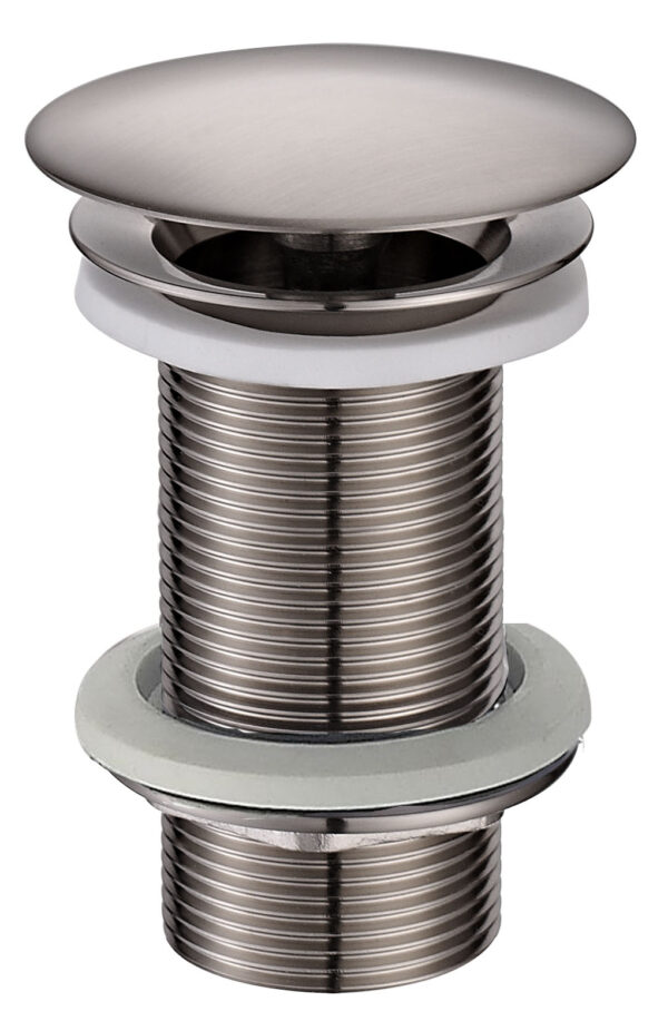 UniMatch open afvoerplug verlengd 5/4" geborsteld staal 334479