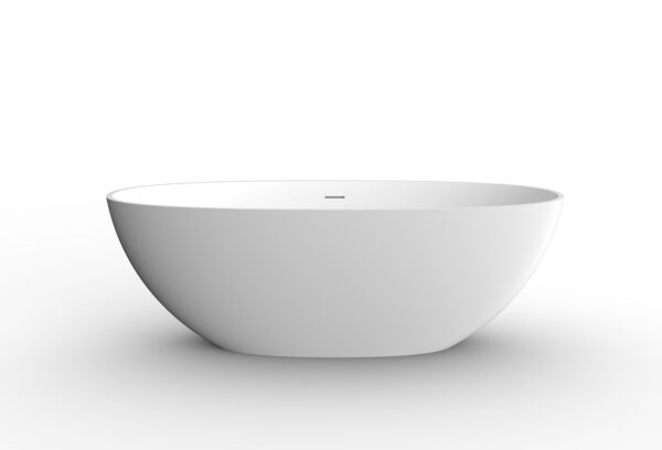 Chiek vrijstaand ligbad 165 x 75 cm solid surface mat wit 364003
