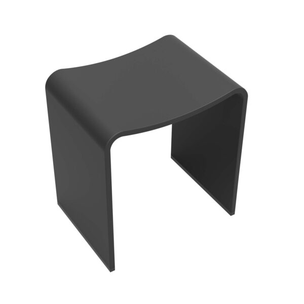 Zita kruk 40 x 30 x 42,5 solid surface mat zwart 364011