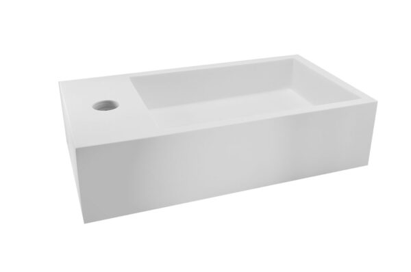 Lotte fontein links 40 x 22 x 10 cm solid surface mat wit 364040