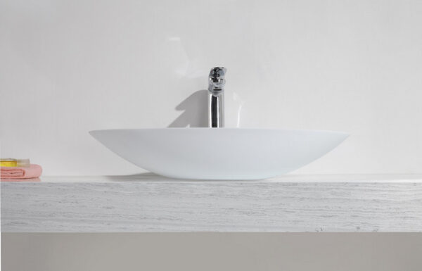 Kim waskom ovaal 59 x 35 x 11 cm solid surface mat wit 364041