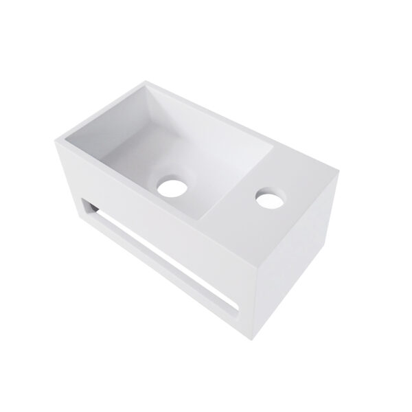 Julia fontein rechts 35 x 20 x 16 cm solid surface mat wit 364051
