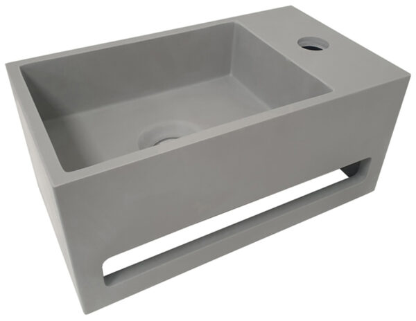Julia fontein rechts 35 x 20 x 16 cm solid surface betonlook 364061