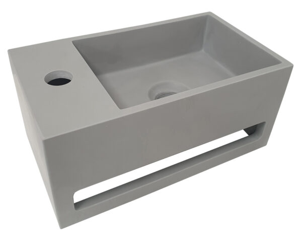 Julia fontein links 35 x 20 x 16 cm solid surface betonlook 364062